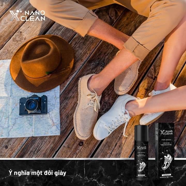 Mô tả Chai xịt giày diệt khuẩn khử mùi hôi giày, hôi chân Nano Xclean For Shoes 100ml Hương Bạc Hà - Nano Bạc AHT Corp (AHTC) - 2