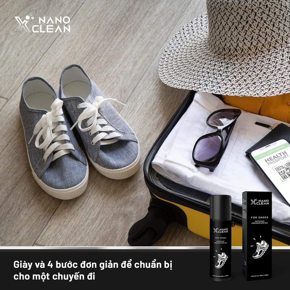 Mô tả Chai xịt giày diệt khuẩn khử mùi hôi giày, hôi chân Nano Xclean For Shoes 100ml Hương Bạc Hà - Nano Bạc AHT Corp (AHTC) - 5