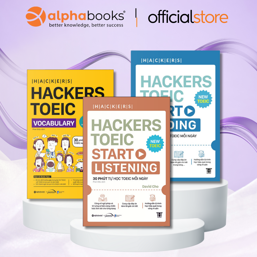 Mô tả Sách > Combo Hackers TOEIC : VOCABULARY + READING + LISTENING - Phương Pháp Ôn Luyện Toeic Hiệu Qủa Chỉ 30 Phút Mỗi Ngày - 1