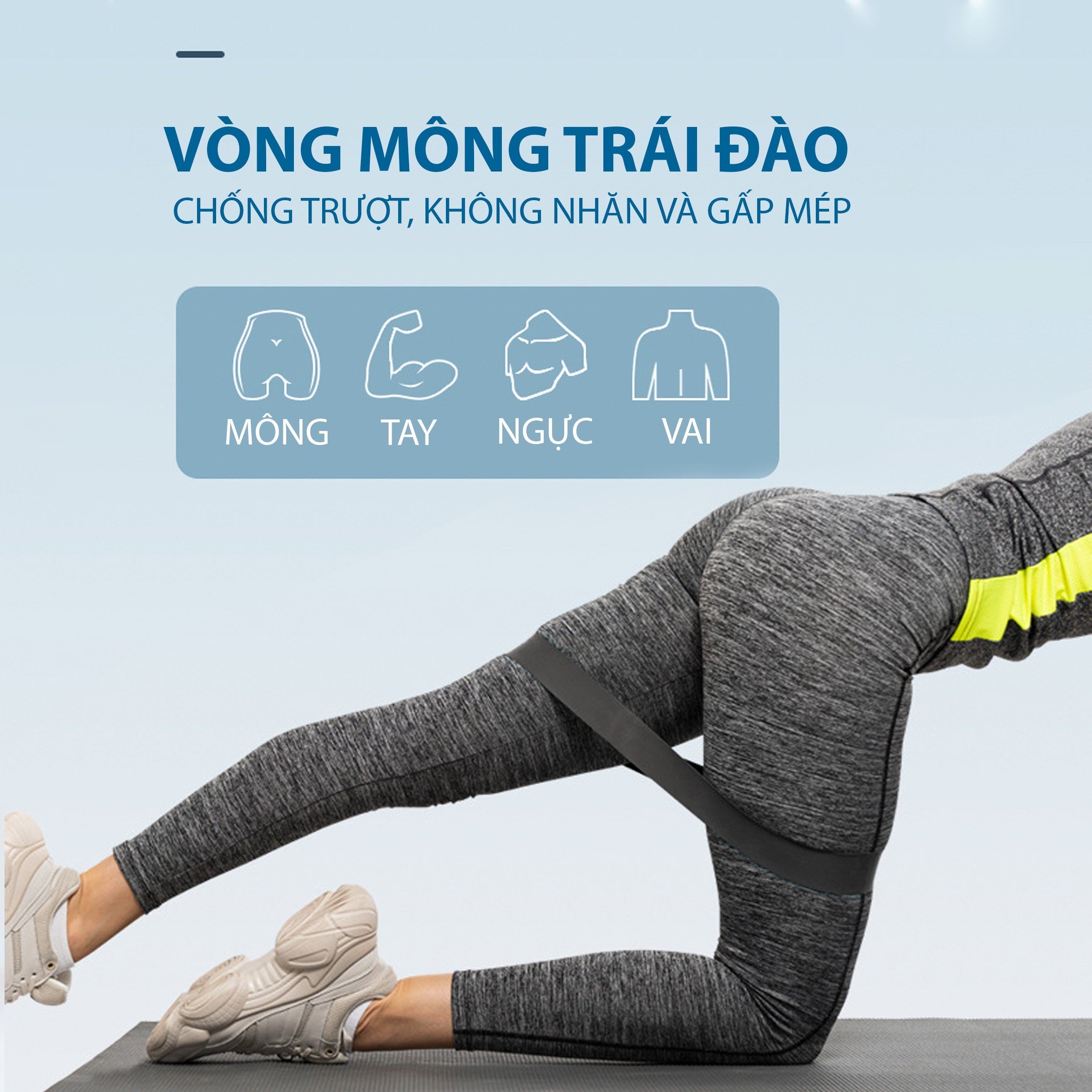 Mô tả Dây kháng lực, miniband tập tay, mông cao su Aolikes 3601 - 8