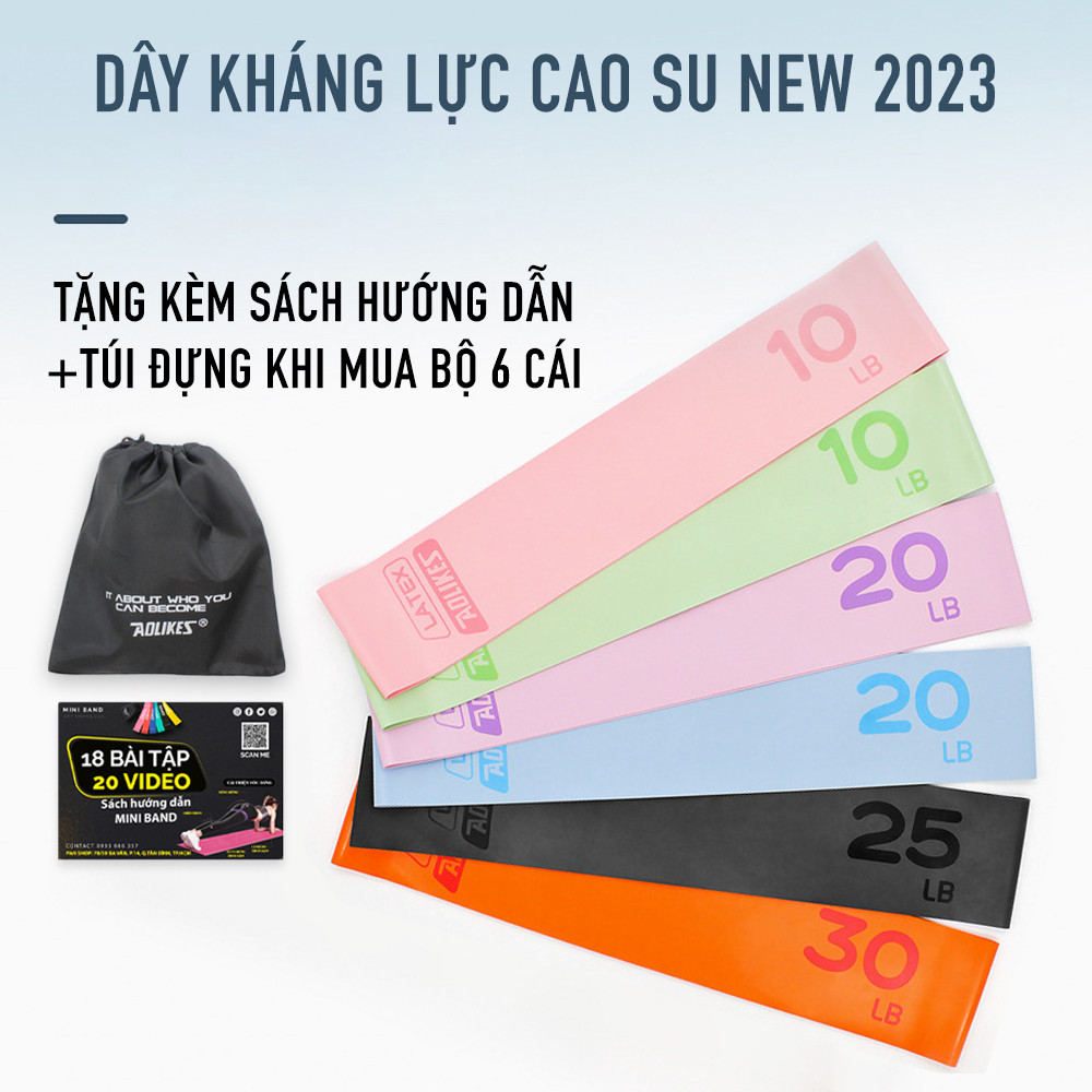 Mô tả Dây kháng lực, miniband tập tay, mông cao su Aolikes 3601 - 2