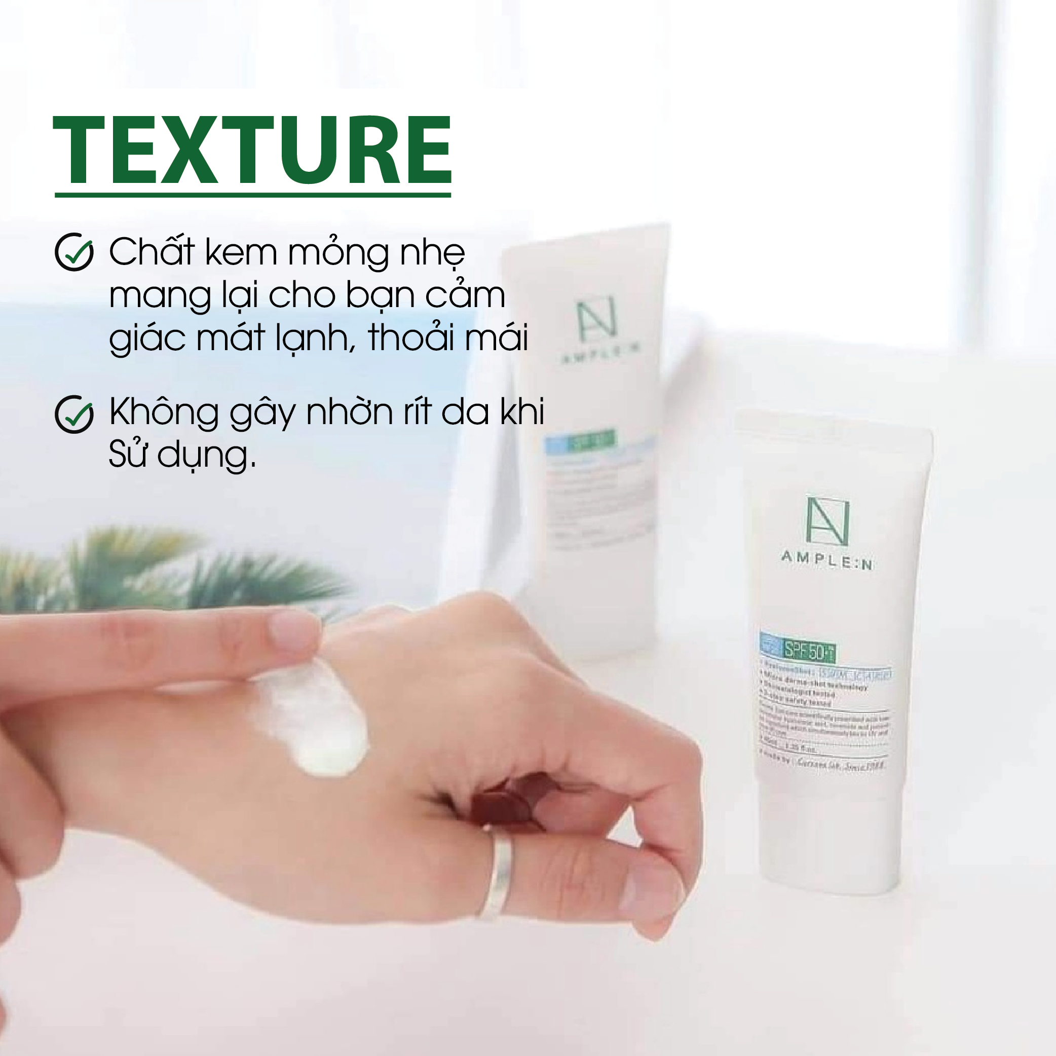 Mô tả Kem Chống Nắng Cấp Ẩm Dành Cho Da Khô AMPLE:N Hyaluronshot Suncare SPF50+/PA+++ - 4