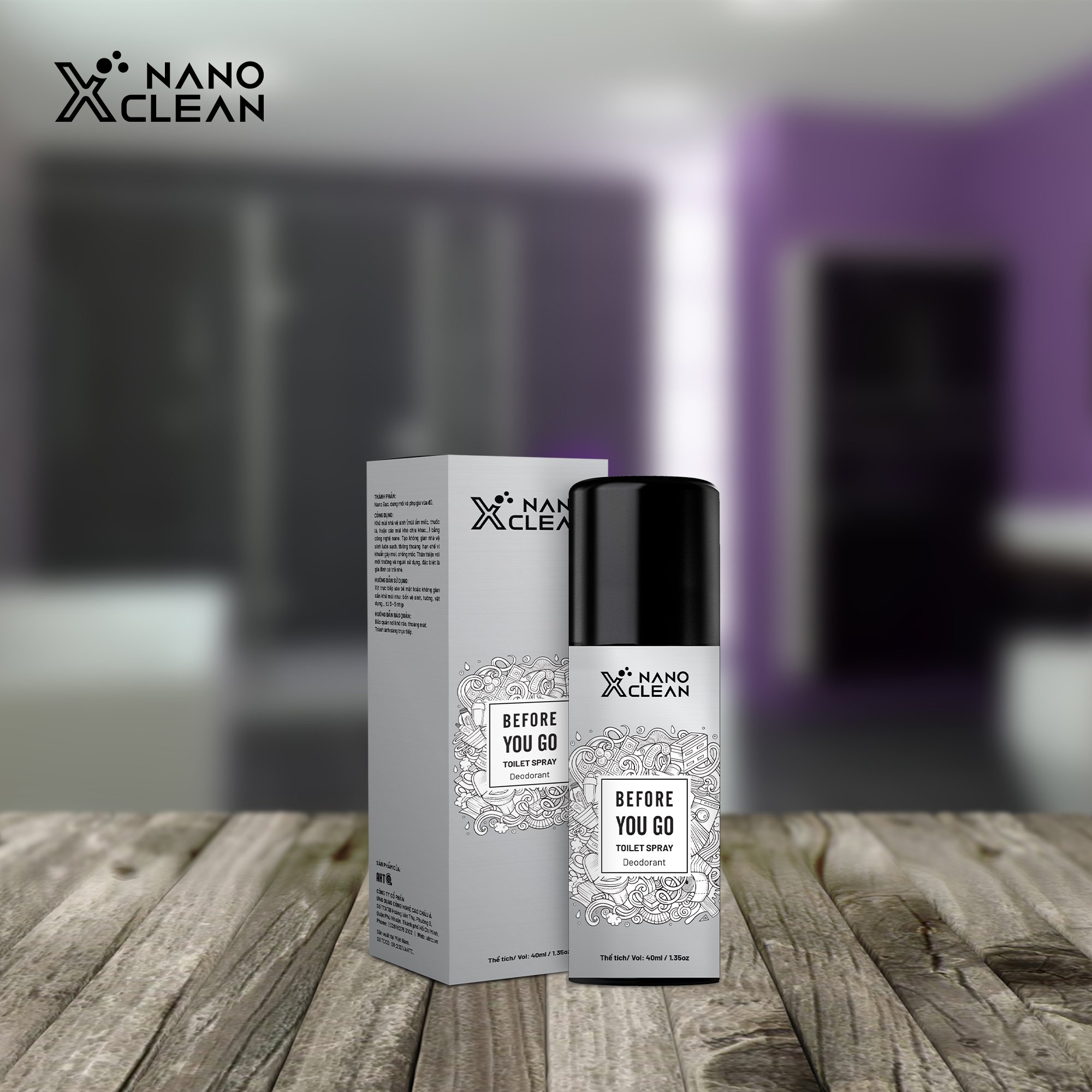 Mô tả CHAI XỊT DIỆT KHUẨN KHỬ MÙI BỒN CẦU TOILET NHÀ VỆ SINH 40ML-NANO XCLEAN TOILET SPRAY- AHT CORP (AHTC) - 4