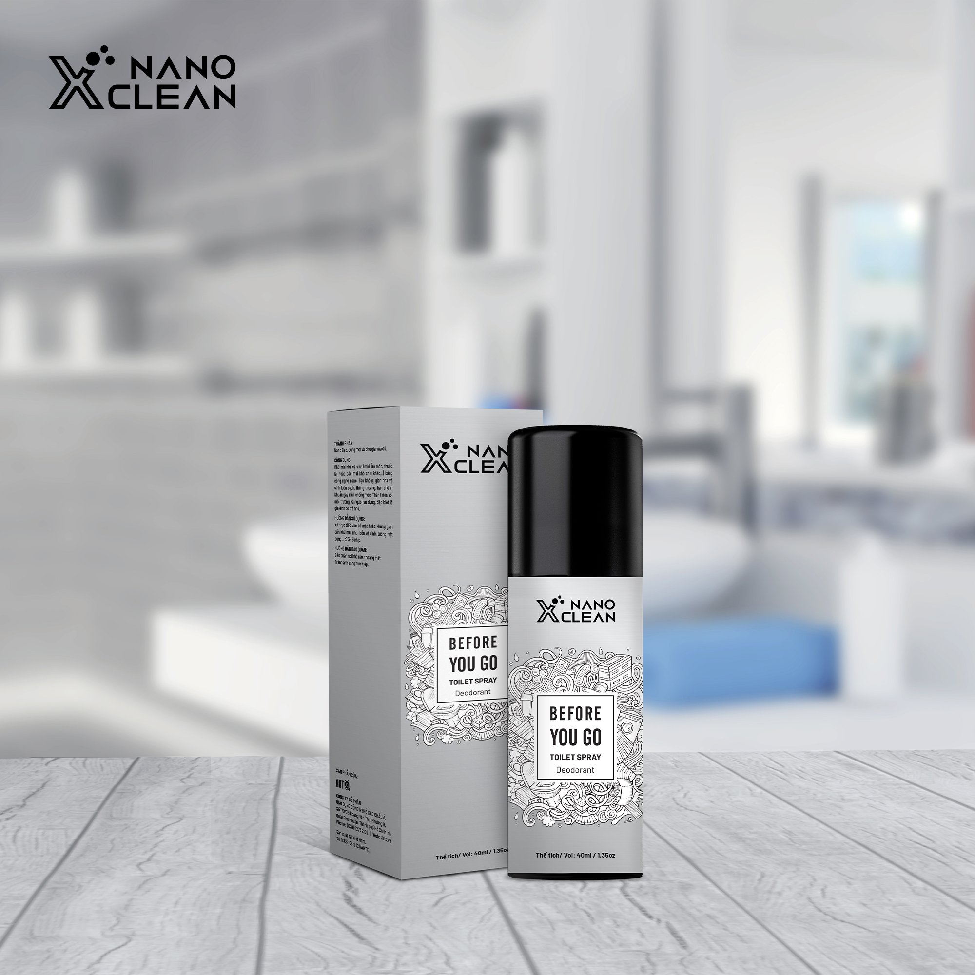 Mô tả CHAI XỊT DIỆT KHUẨN KHỬ MÙI BỒN CẦU TOILET NHÀ VỆ SINH 40ML-NANO XCLEAN TOILET SPRAY- AHT CORP (AHTC) - 7