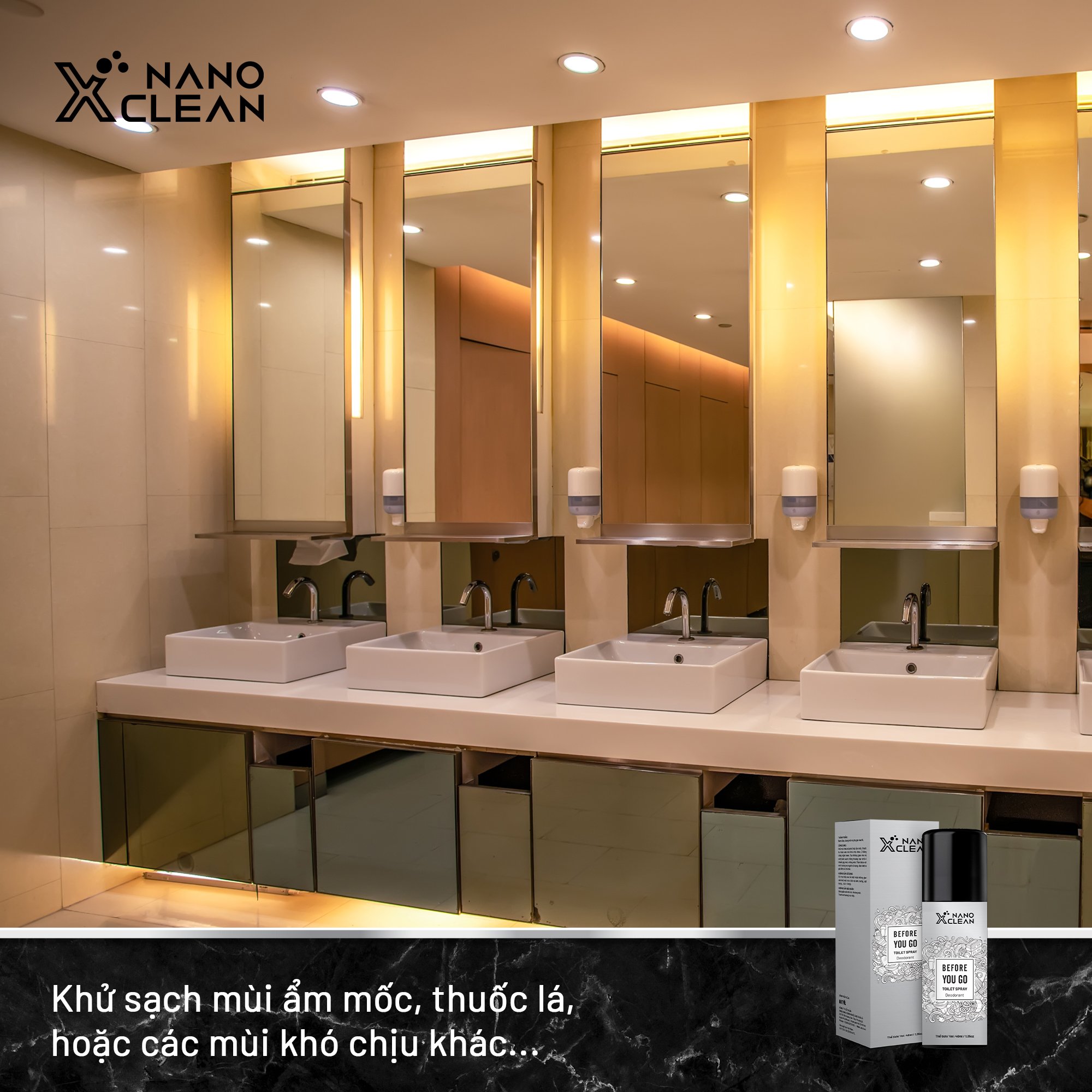 Mô tả CHAI XỊT DIỆT KHUẨN KHỬ MÙI BỒN CẦU TOILET NHÀ VỆ SINH 40ML-NANO XCLEAN TOILET SPRAY- AHT CORP (AHTC) - 2