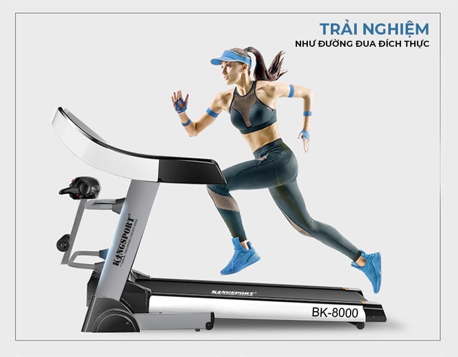 Mô tả CHỈ GIAO MIỀN BẮC I Máy chạy bộ KINGSPORT BK-8000 đa năng, thảm chạy rộng chống trơn, kèm đai massage và thanh gập bụng - 7