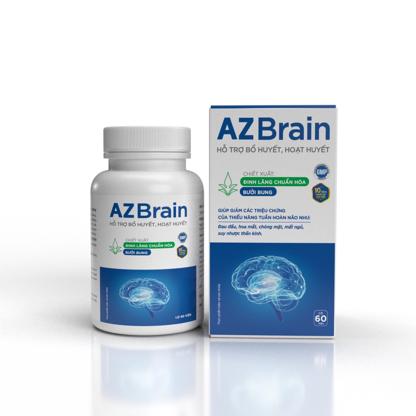 Mô tả AZBR-Viên Uống Bổ Não AZbrain tăng cường trí nhớ, giảm đau đầu, lưu thông máu não - Grow Green AZ(Hộp 20v) - 6