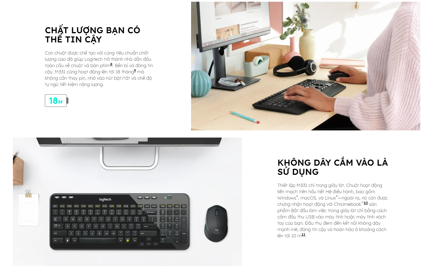 Mô tả New 2025 Chuột Logitech M331 Silent - Giảm ồn, Kết nối USB, thuận tay phải, PC/ Laptop - 4
