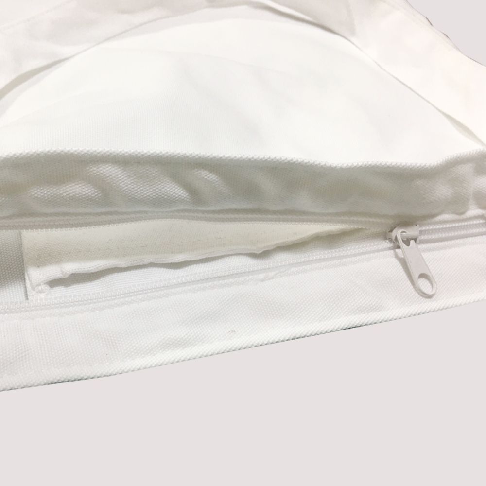Mô tả Túi Tote Vải Canvas Trắng GINKO Kiểu Basic có dây kéo khóa ( có túi con) In Hình Never Give Up G128 - 3