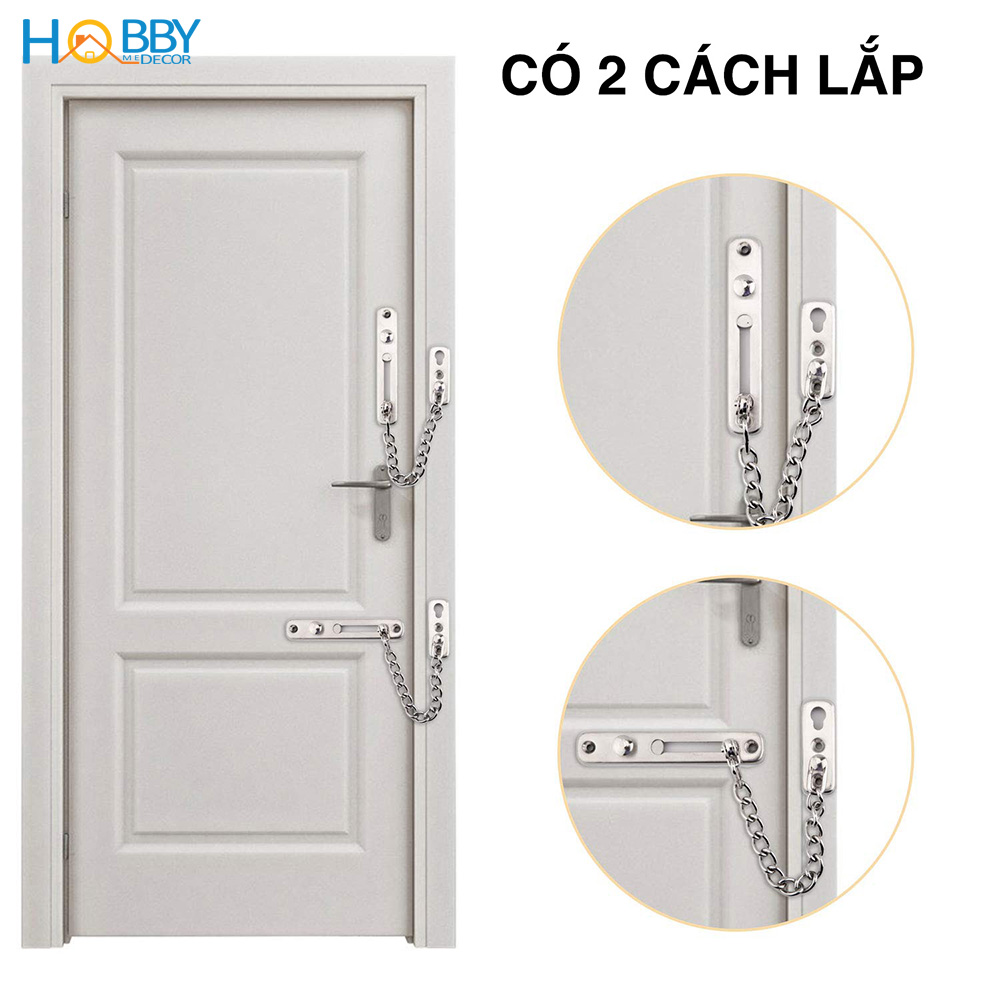 Mô tả Chốt cửa dây xích an toàn cho phòng ngủ inox 304 HOBBY Home Decor KLC - 2
