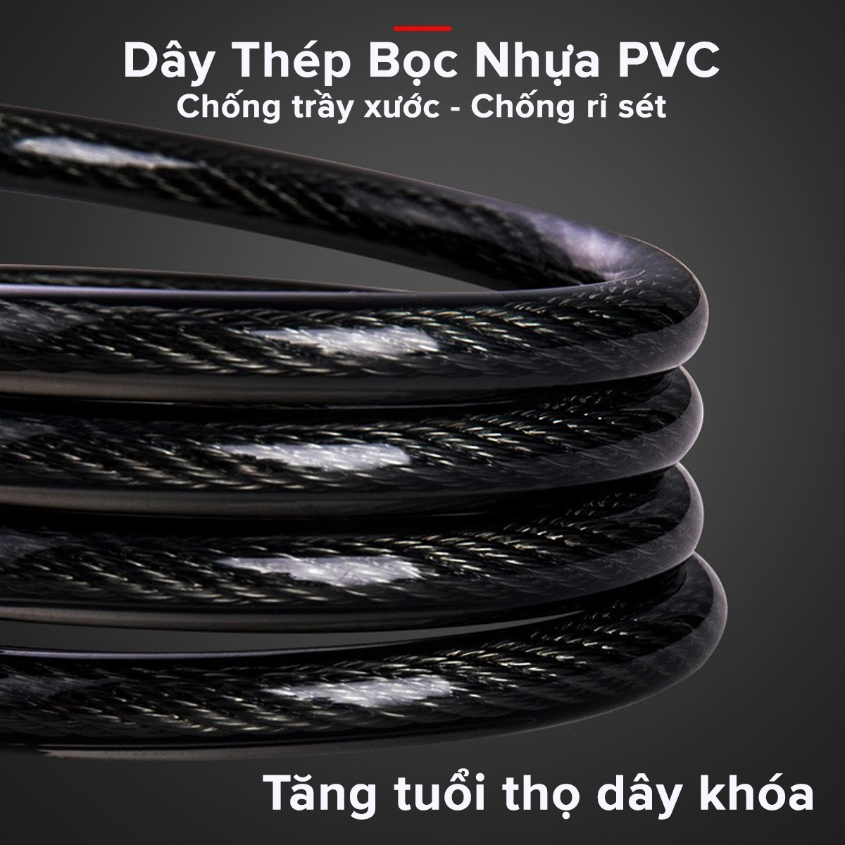 Mô tả Khóa Xe Đạp Dây Lõi Thép 5 Số Dài 120cm – Chọn Màu – Bộ Khóa Xe Máy Thông Minh Chống Trộm Cao Cấp Chính Hãng Amalife - 9