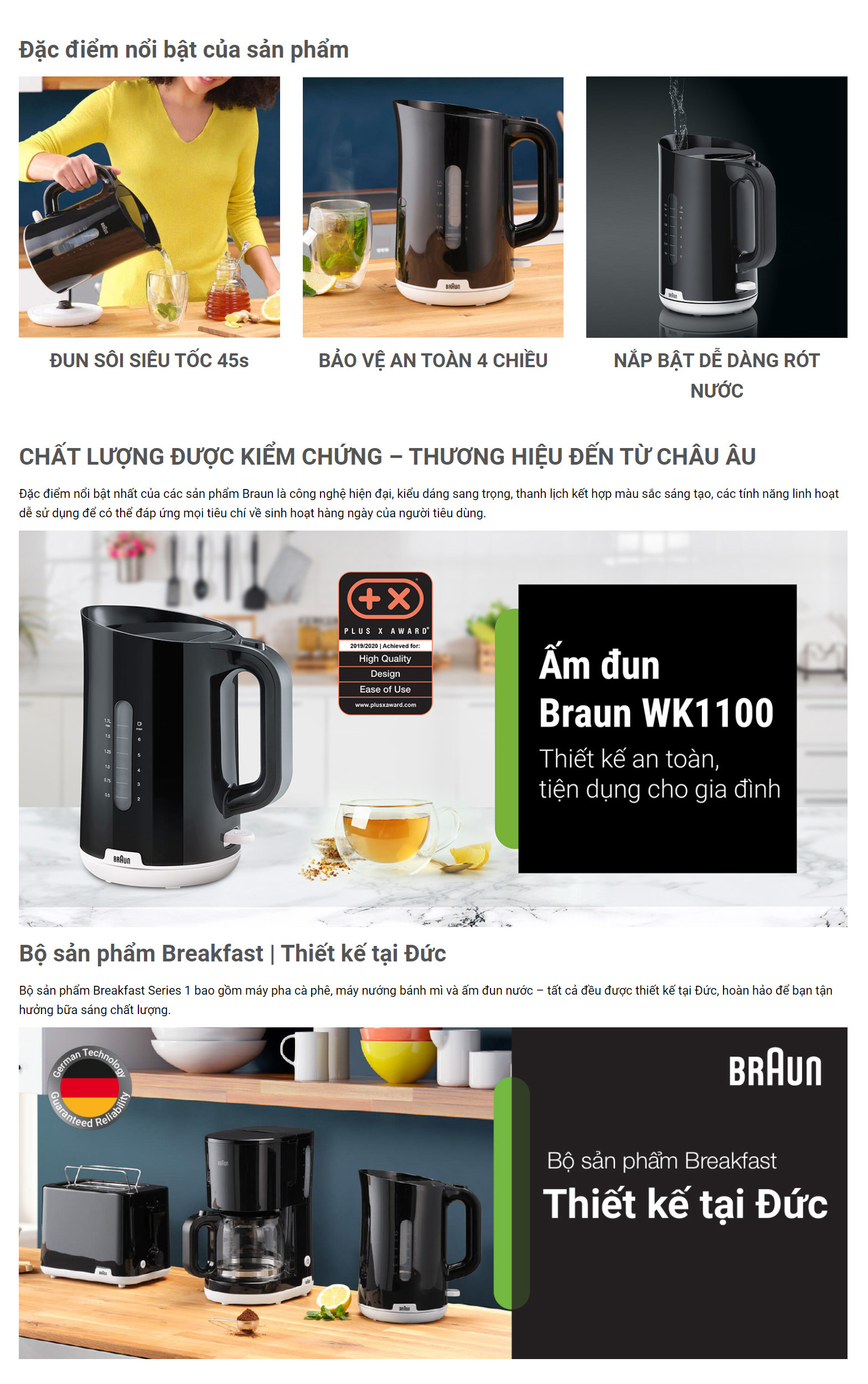 Mô tả Ấm siêu tốc Braun WK1100BK-Hàng chính hãng 100%, bảo hành 24 tháng - 3