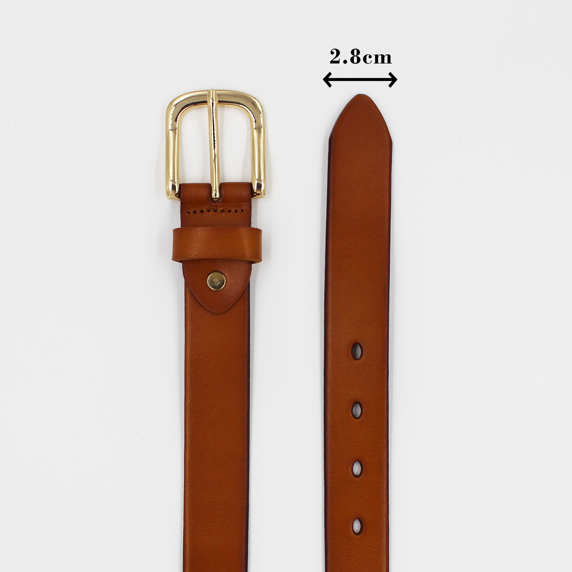 Mô tả Thắt Lưng Da Cao Cấp Full Grain Leather Khóa Classic Vàng Bản 2.8cm Aaa Jeans - 6
