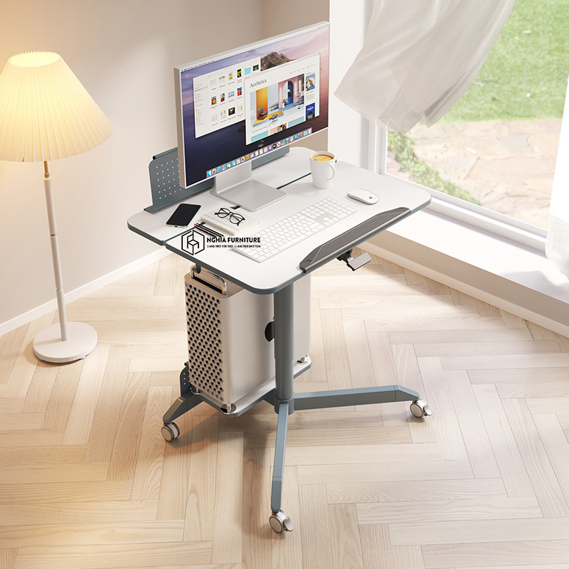 Mô tả Bàn di động TABLE LAPTOP 03 Nghia furniture - Nâng hạ 690mm - 1050mm, Di chuyển tiện lợi, Phù hợp nhà có không gian nhỏ - 7