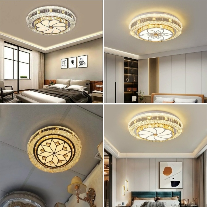 Đèn ốp trần MONSKY TAKO D500 viền pha lê