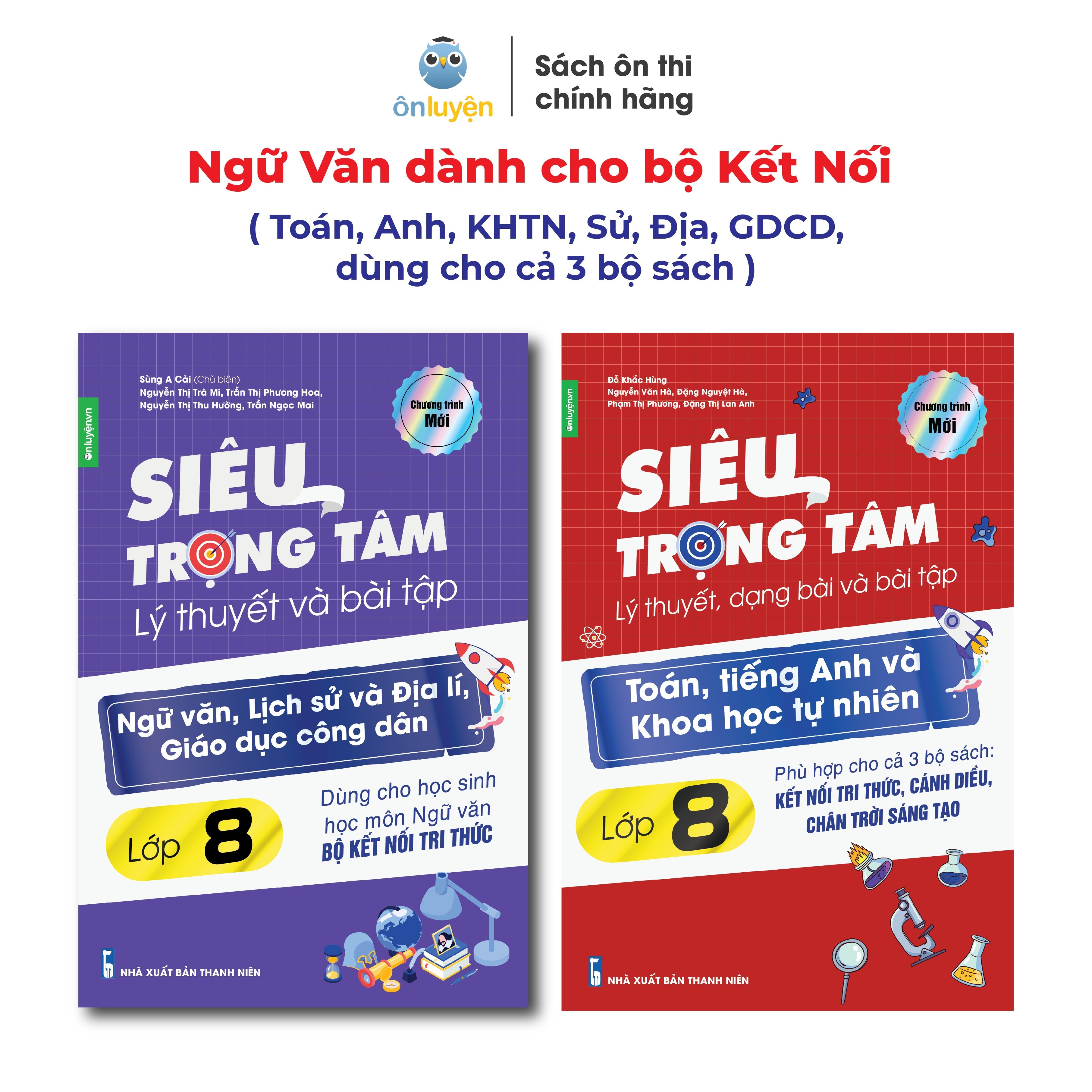 Mô tả Lớp 8 (Bộ Kết Nối)- Combo 2 Sách Siêu trọng tâm TOÁN, TIẾNG ANH, KHTN và Văn, Khoa học xã hội lớp 8 - 1