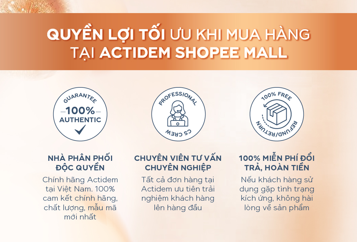 Chính sách bảo hành Actidem Derma Extra Gel