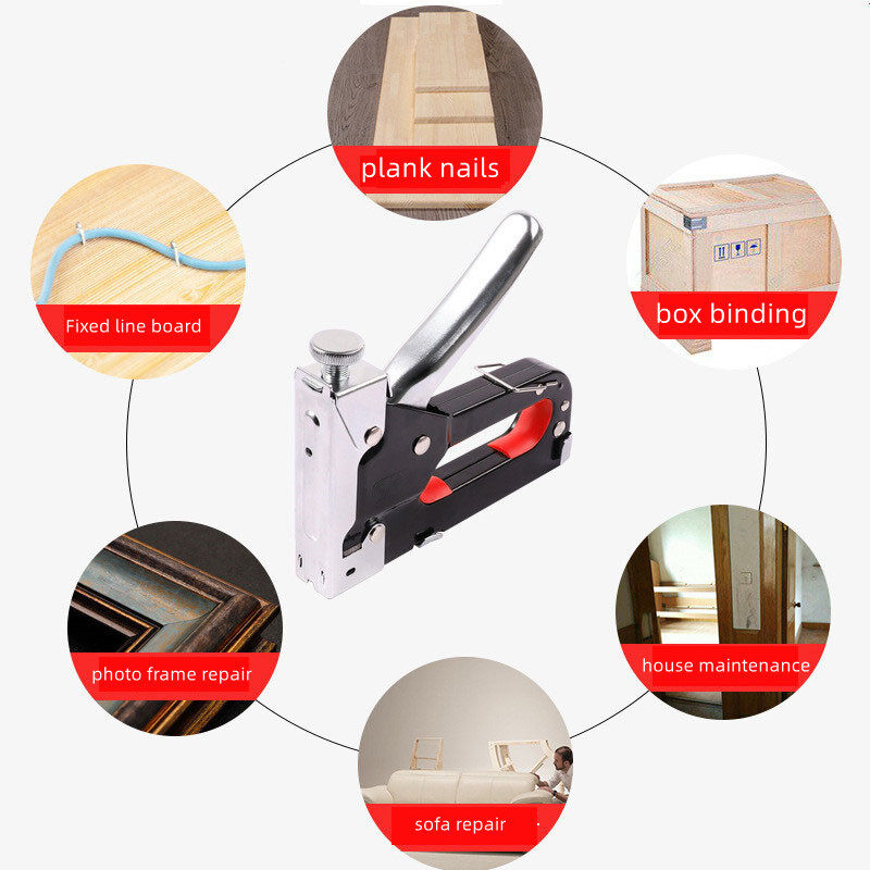 MONQIQI Kìm bắn đinh ghim cầm tay 3 trong 1 có tăng lực, bấm cả 3 kiểu ...