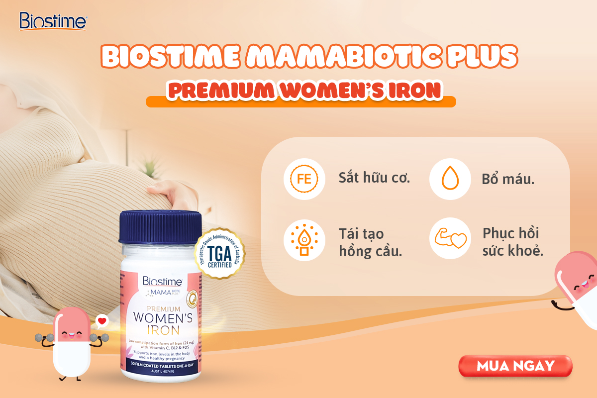 Mô tả Viên Uống Bổ Sung Sắt Và Vitamin Cho Mẹ Bầu Biostime Ngừa Thiếu Chất Trong Thai Kỳ ngừa thiếu máu - 1
