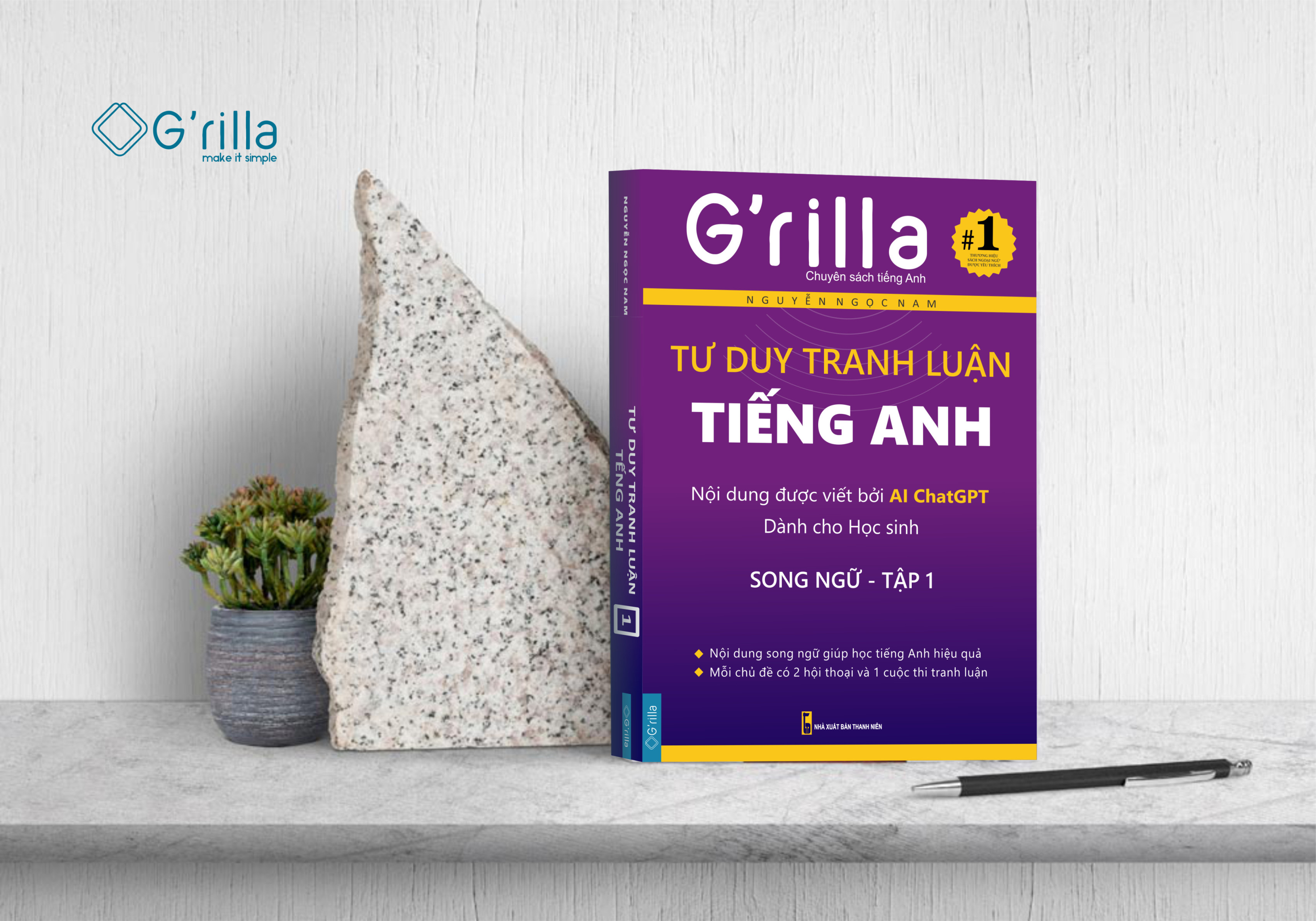 Mô tả Sách Tư duy tranh luận tiếng Anh tập 1 GRILLA, kèm App miễn phí - 1