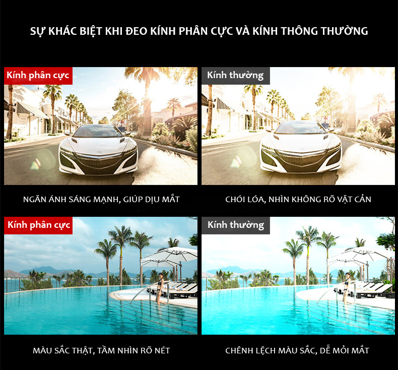 Mô tả Kính Râm Nam Thời Trang Phân Cực Chống Lóa, Chống Chói Lái Xe Đi Đêm Kiểu Dáng Phi Công AK002 - AORON - 8