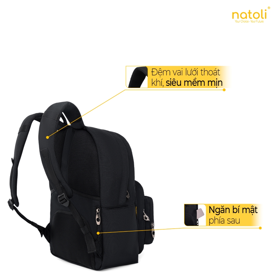 Balo NATOLI B5 ngăn hông