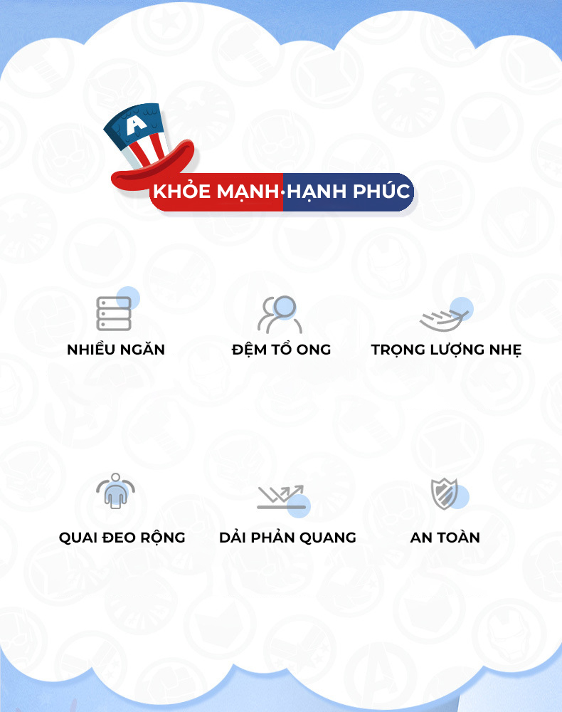 Mô tả Balo cho bé trai đi học mẫu giáo mầm non từ 1 đến 4 tuổi 1989KIDS SHOP tuổi hình in người nhện siêu nhẹ thoáng khí BL26 - 2