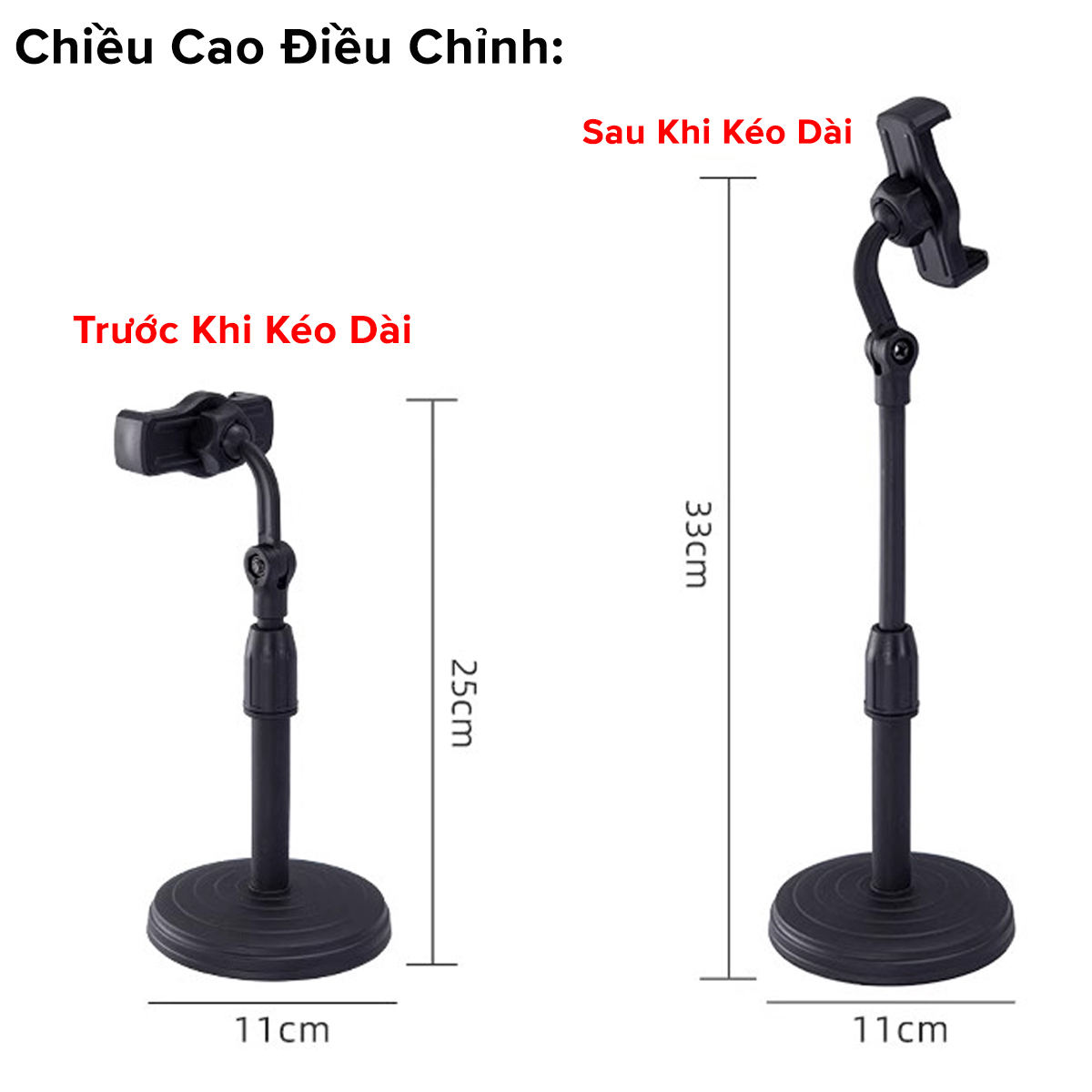 Mô tả Giá Đỡ Điện Thoại, Bộ Chân Đế Để Bàn Dùng Livestream, Quay Video, Học Online, Ghi Hình Xoay 360 Độ Chính Hãng Amalife - 2