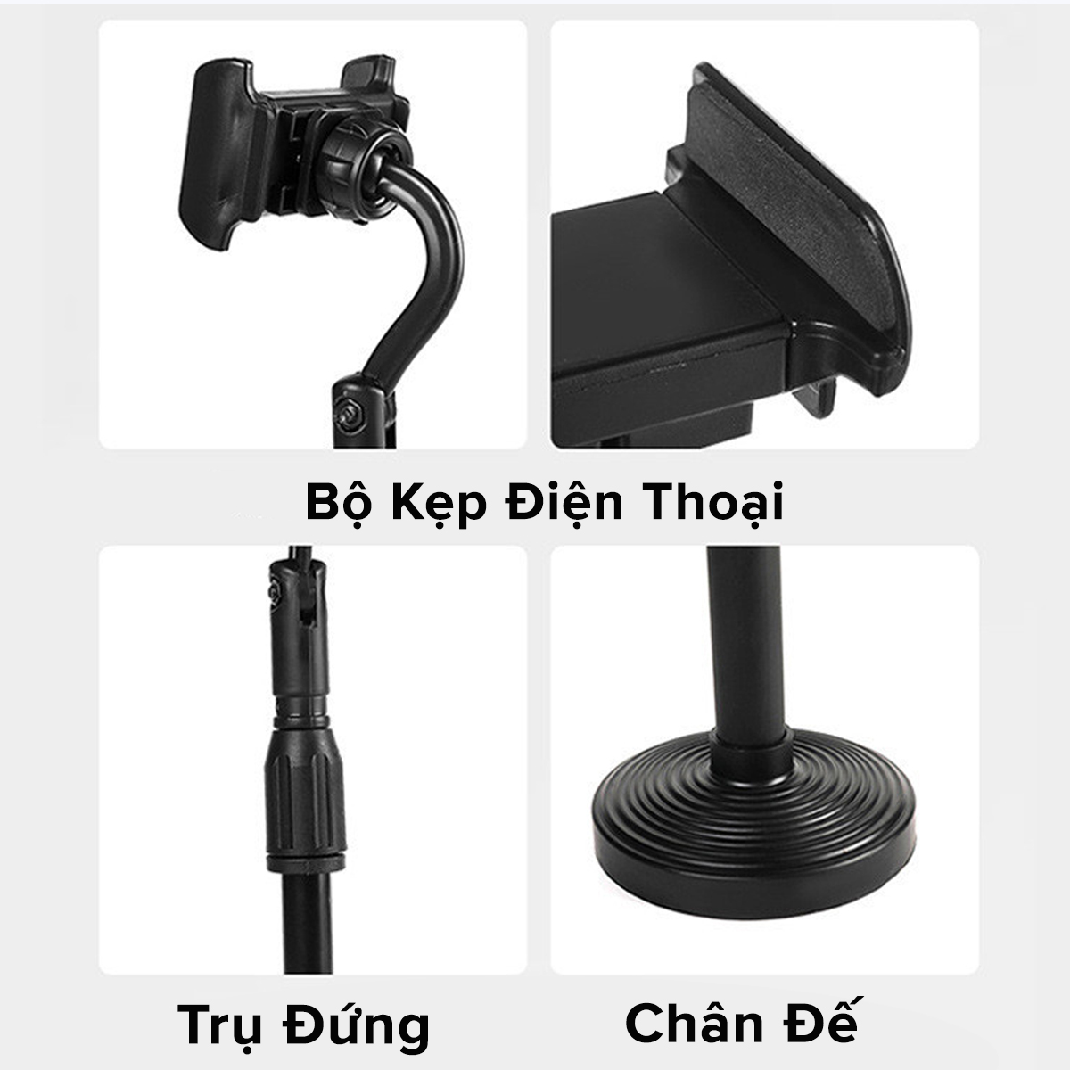 Mô tả Giá Đỡ Điện Thoại, Bộ Chân Đế Để Bàn Dùng Livestream, Quay Video, Học Online, Ghi Hình Xoay 360 Độ Chính Hãng Amalife - 5