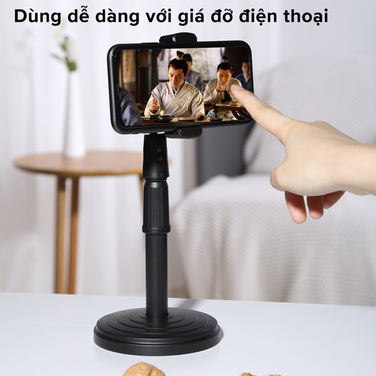 Mô tả Giá Đỡ Điện Thoại, Bộ Chân Đế Để Bàn Dùng Livestream, Quay Video, Học Online, Ghi Hình Xoay 360 Độ Chính Hãng Amalife - 7