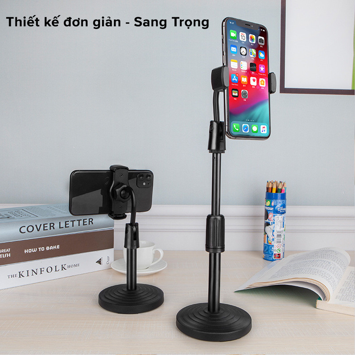 Mô tả Giá Đỡ Điện Thoại, Bộ Chân Đế Để Bàn Dùng Livestream, Quay Video, Học Online, Ghi Hình Xoay 360 Độ Chính Hãng Amalife - 9