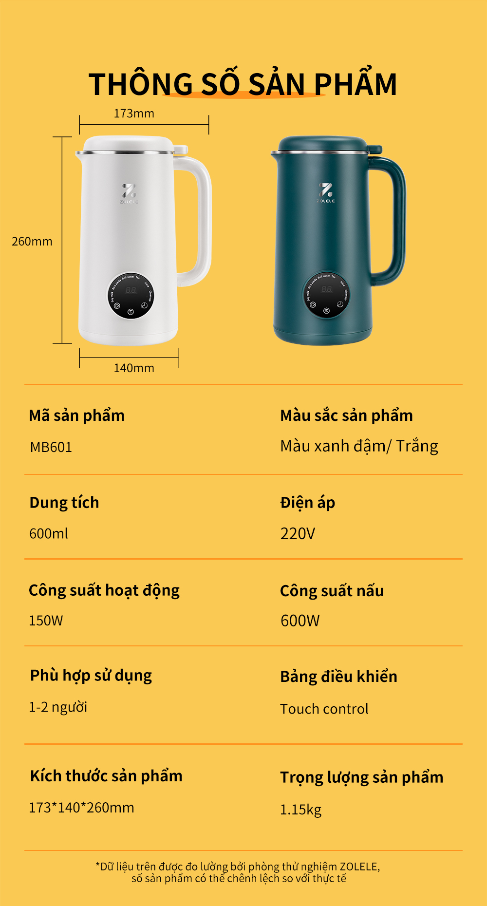Chất liệu ZOLELE MB601