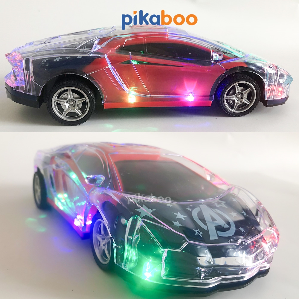 Mô tả Ô tô điều khiển từ xa cao cấp Pikaboo xe ô tô siêu anh hùng có đèn bắt mắt di chuyển linh hoạt - 2