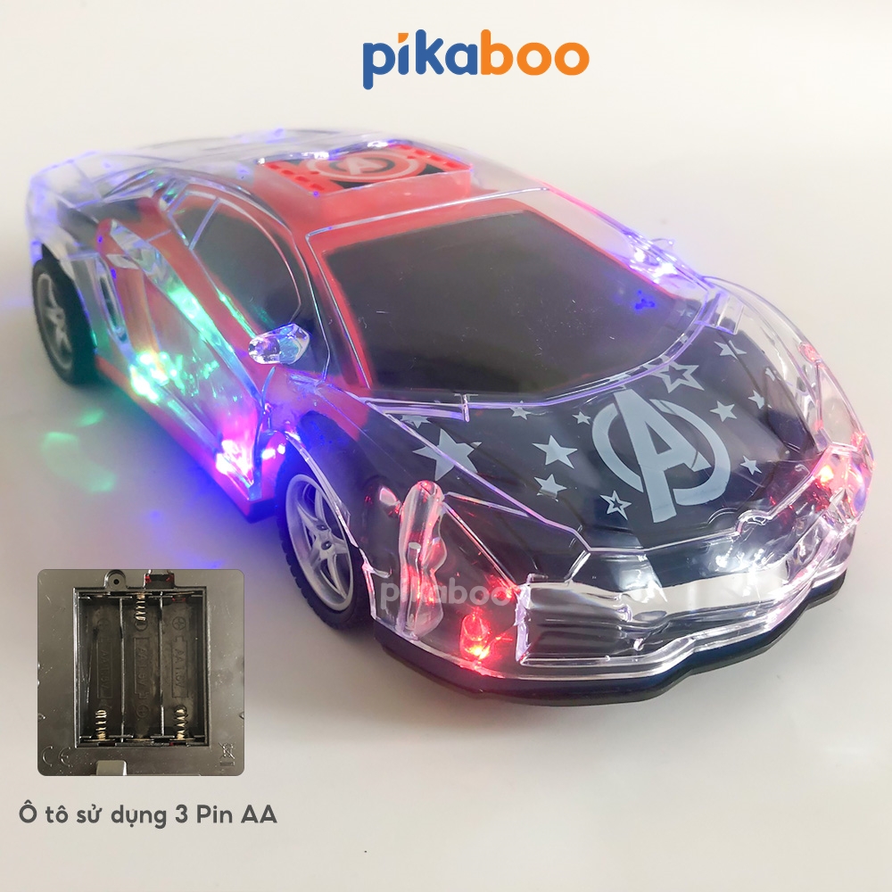 Mô tả Ô tô điều khiển từ xa cao cấp Pikaboo xe ô tô siêu anh hùng có đèn bắt mắt di chuyển linh hoạt - 4