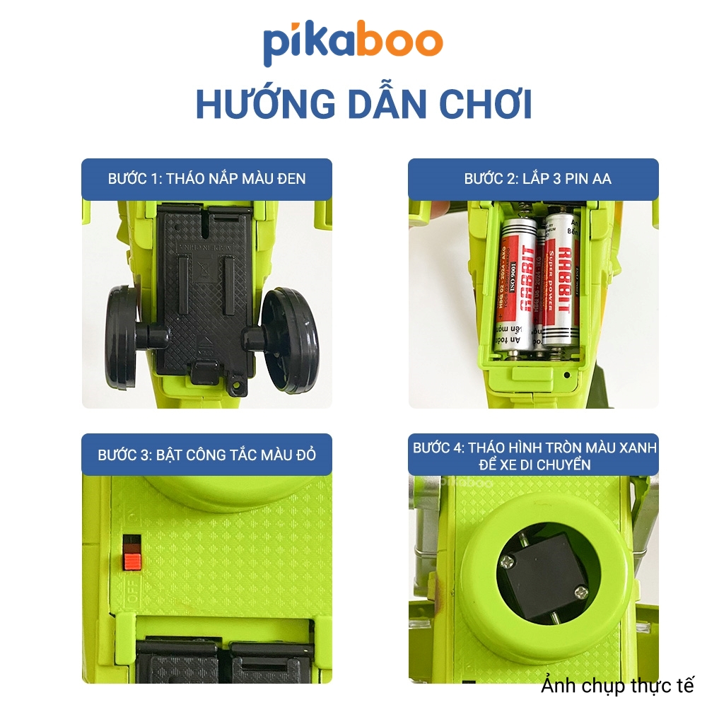 Mô tả Đồ chơi máy bay trực thăng cao cấp Pikaboo có đèn và nhạc sôi động di chuyển linh hoạt an toàn - 4