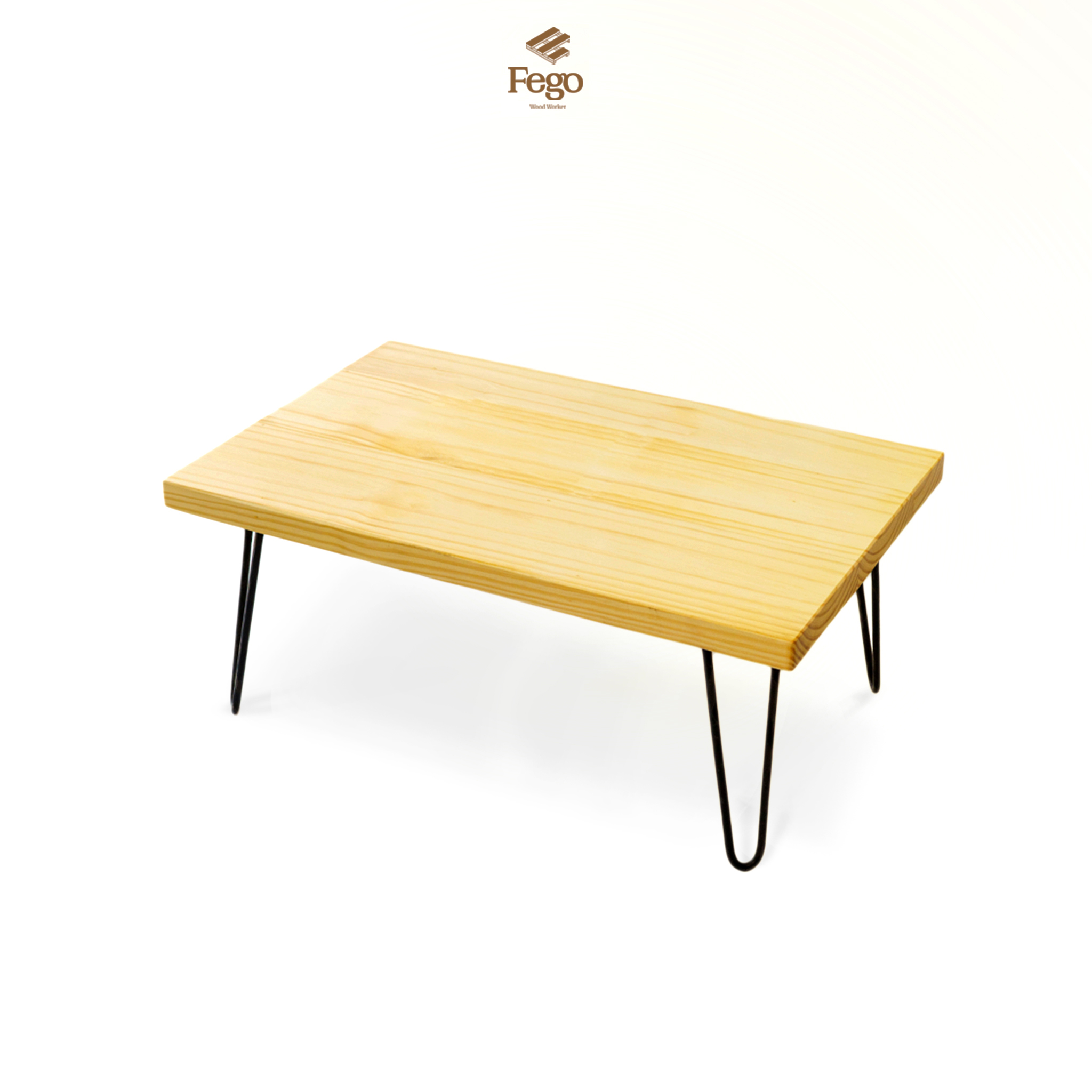 Mô tả Bàn trà Sofa gỗ thông FEGO chân sắt hairpin chắc chắn, dày dặn dùng cho phòng khách - 7