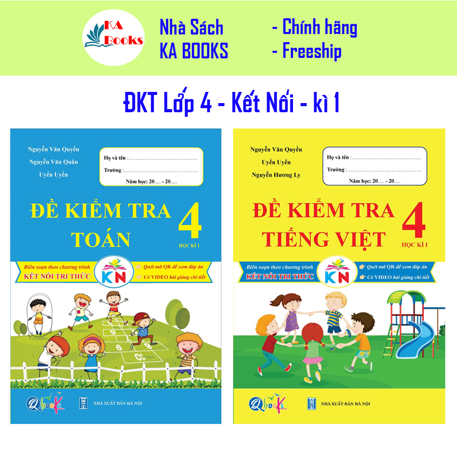 Mô tả Sách - Combo Đề Kiểm Tra Toán, Tiếng Việt 4 - Kết Nối Tri Thức Với Cuộc Sống - Kì 1 (2 cuốn) Sanbooks - 1