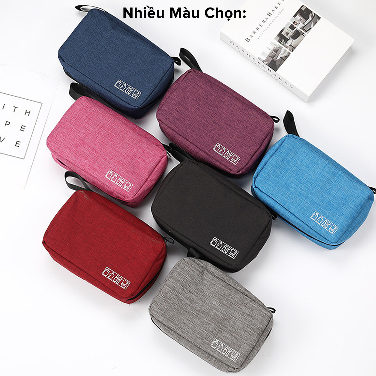 Mô tả Túi Đựng Đồ Mỹ Phẩm,  Đồ Trang Điểm, Đồ Cá Nhân Đi Du Lịch Nhiều Ngăn Chống Nước Có Quai Xách Chính Hãng Amalife - 8