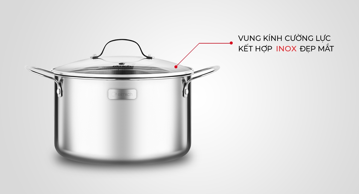 Mô tả Bộ nồi inox cao cấp 3 lớp đáy liền Trimax 3 chiếc EL-2103 size 18,20,26cm - 7