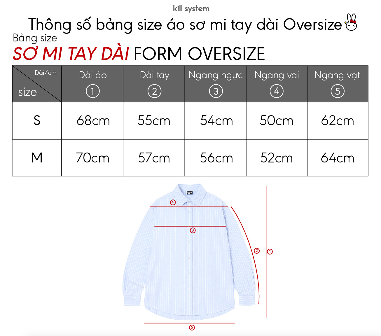 Mô tả Áo sơ mi tay dài Kill System thêu logo KIST màu trắng - 1