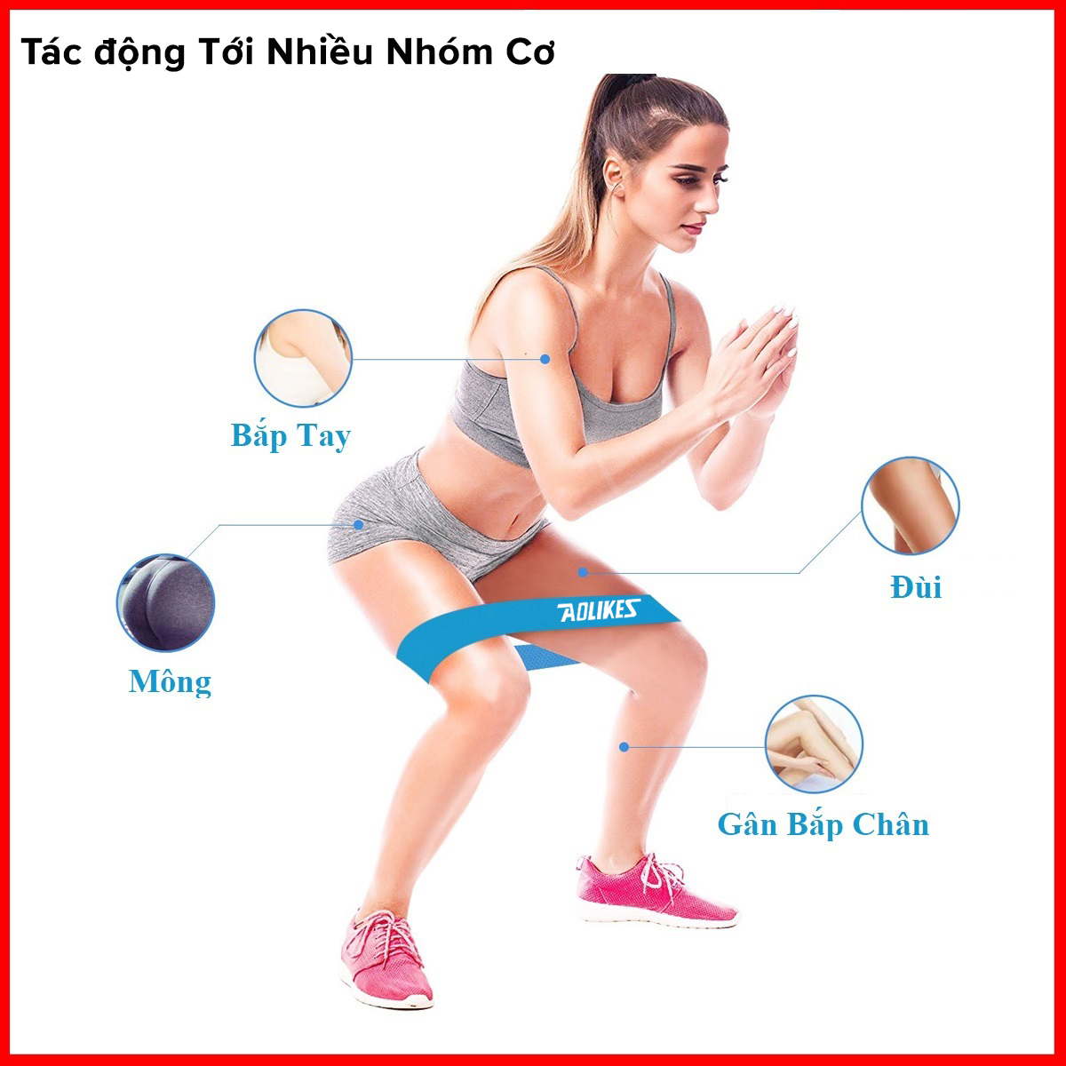 Mô tả Dây Kháng Lực Đàn Hồi  AL3601 Tập Đá Bóng Tăng Lực Sút, Dây Tập Chân Đùi Mông, Tăng Lực Cổ Chân Hãng Aolike - 2