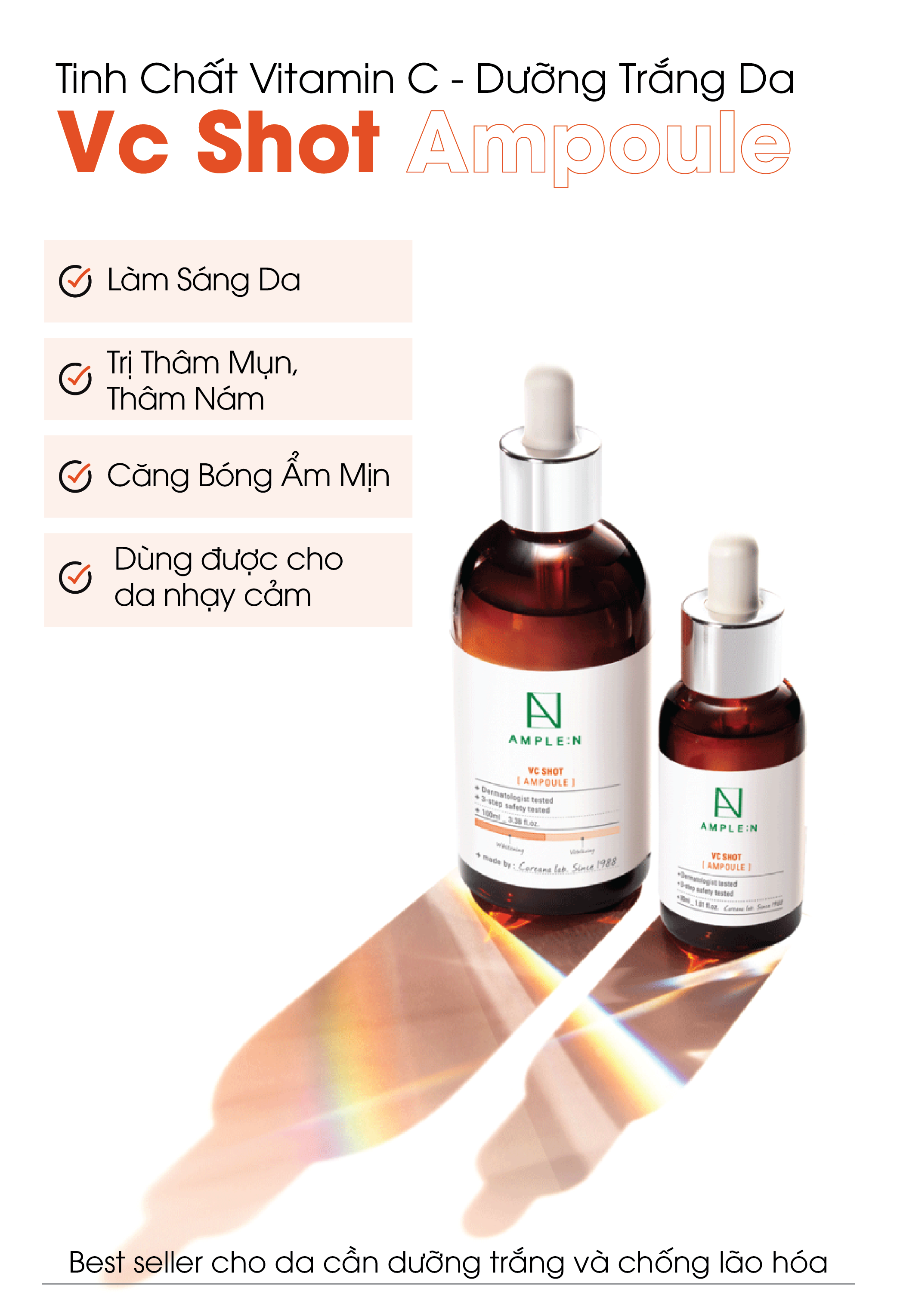 Mô tả Tinh Chất Vitamin C Dưỡng Trắng Da AMPLE:N VC Shot Ampoule - 2