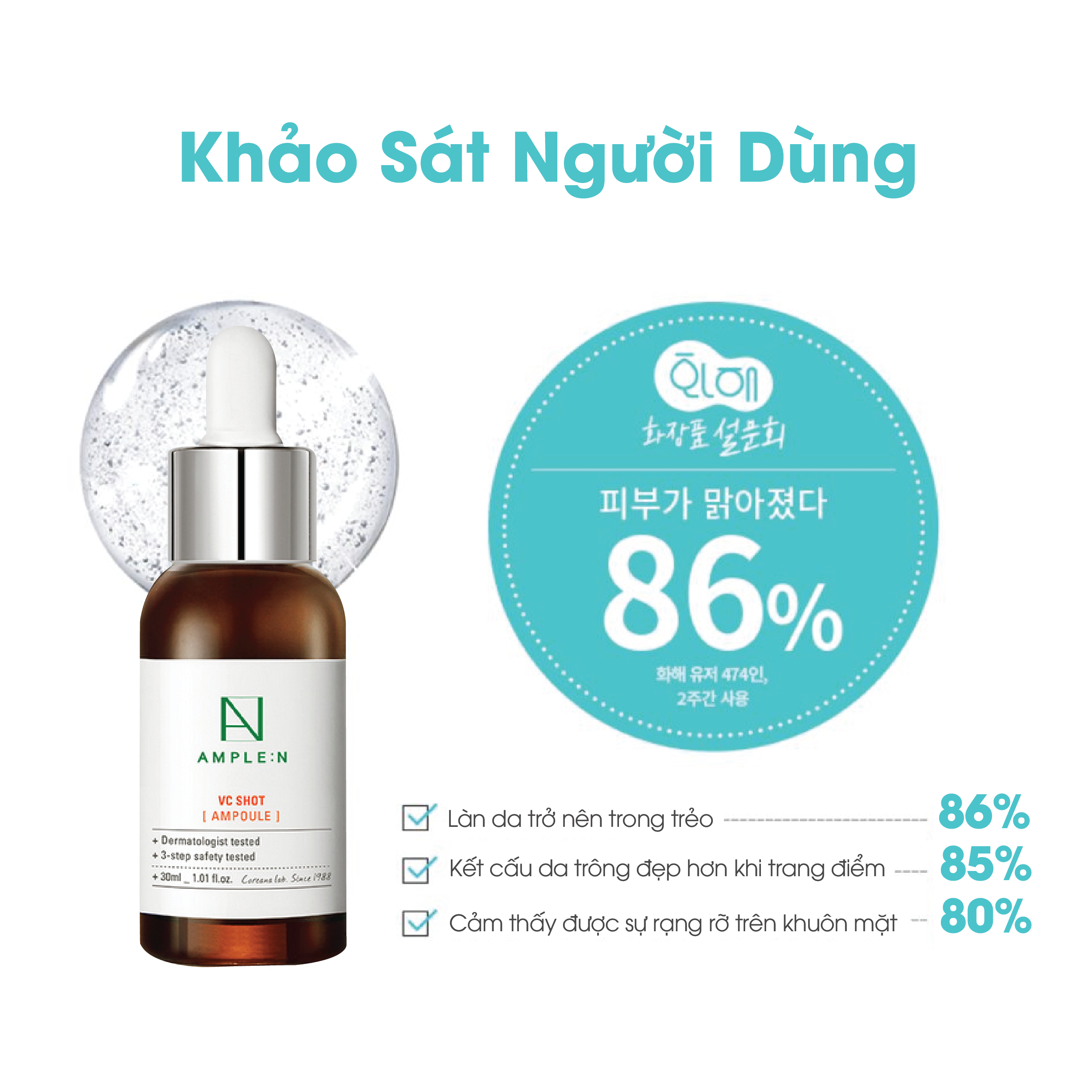 Mô tả Tinh Chất Vitamin C Dưỡng Trắng Da AMPLE:N VC Shot Ampoule - 9
