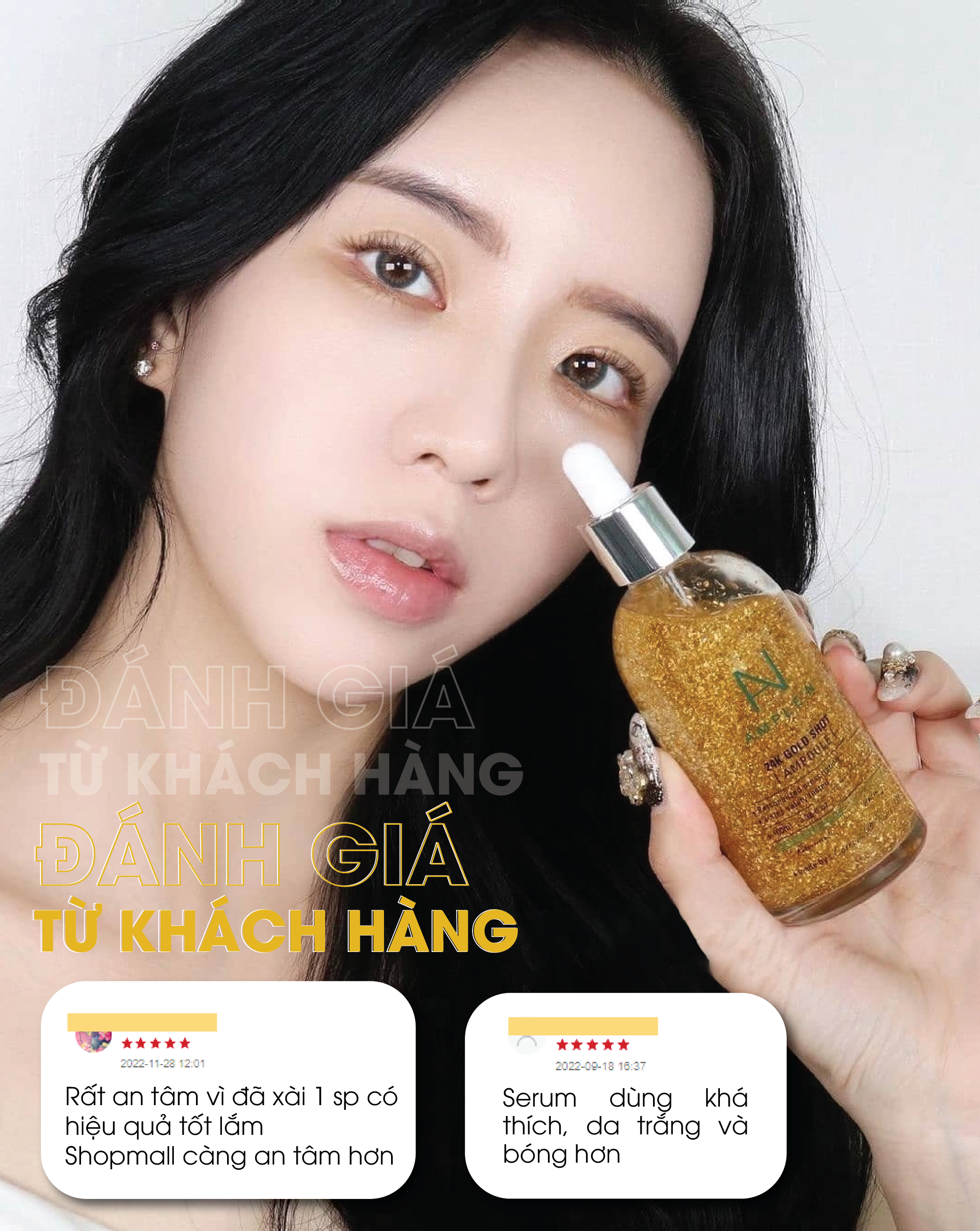 Mô tả Tinh Chất Vàng Tăng Đàn Hồi Chống Lão Hóa AMPLE:N 24K Gold Shot Ampoule - 1