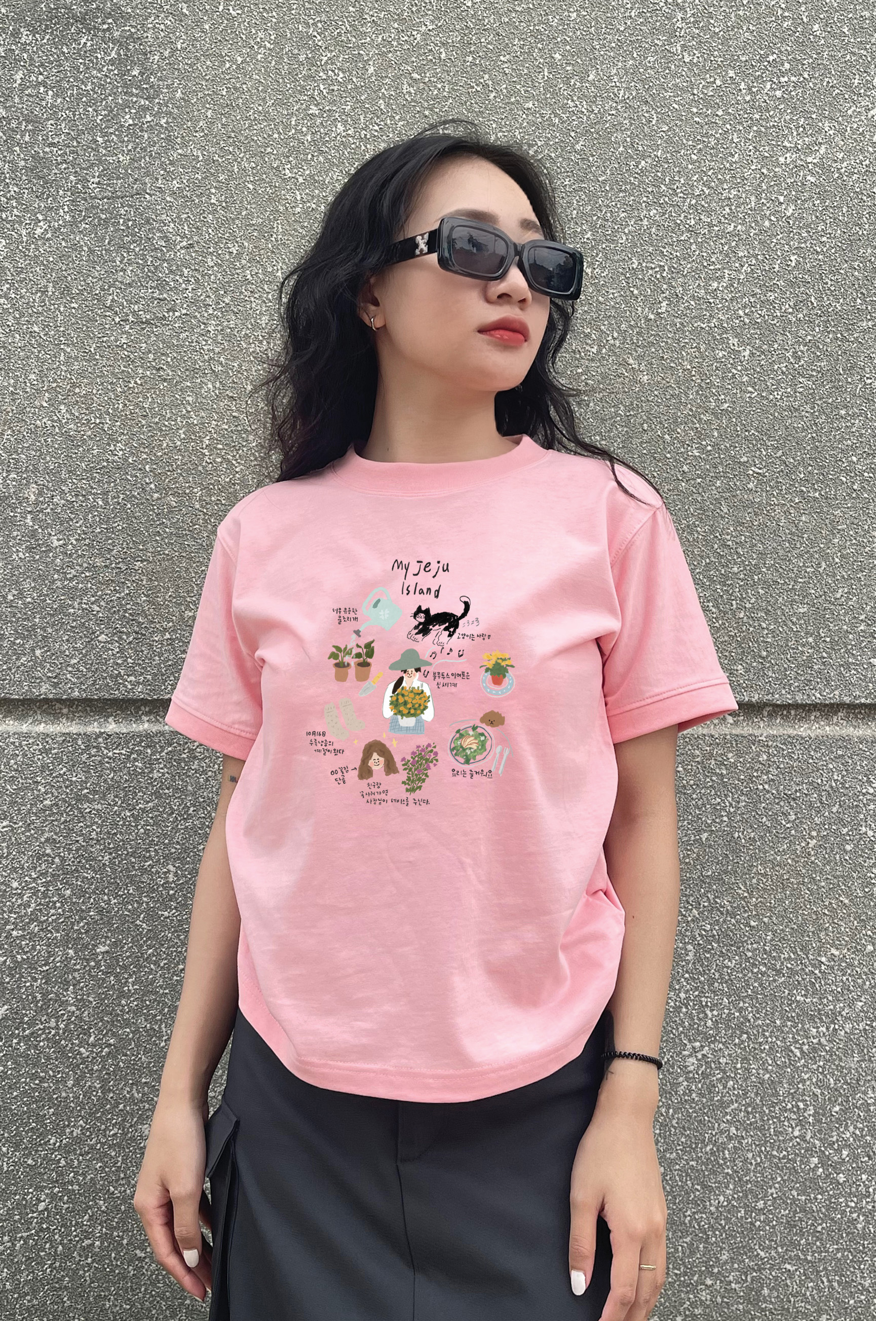 Mô tả Áo thun Baby Tee JEJU ISLAND unisex phông Nam Nữ | Local Brand Chính Hãng Midori M Studio - 3