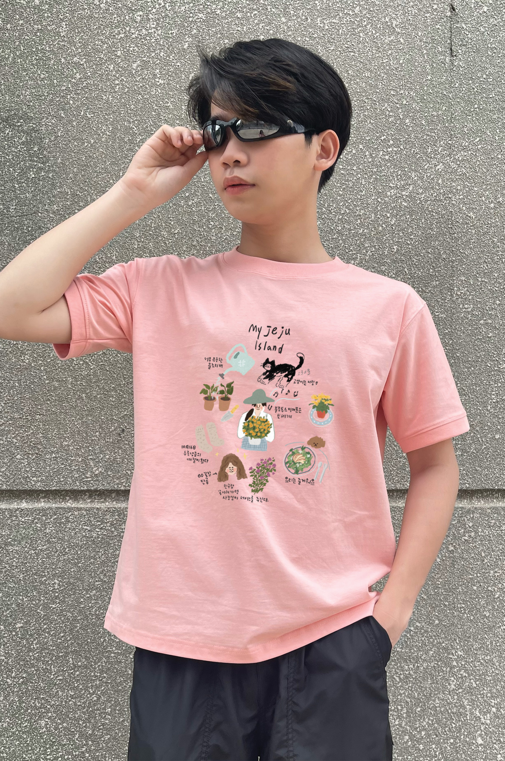 Mô tả Áo thun Baby Tee JEJU ISLAND unisex phông Nam Nữ | Local Brand Chính Hãng Midori M Studio - 5