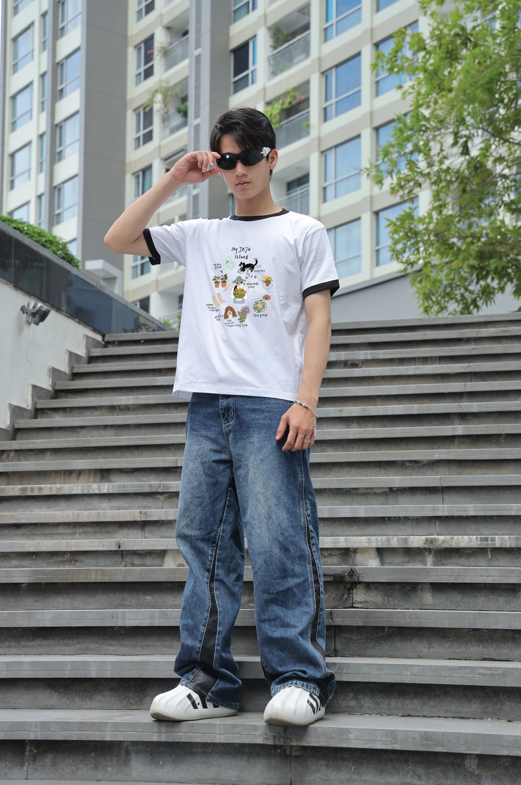 Mô tả Áo thun Baby Tee JEJU ISLAND unisex phông Nam Nữ | Local Brand Chính Hãng Midori M Studio - 8