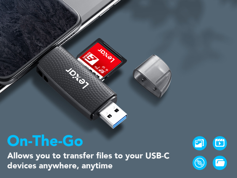 Đầu đọc thẻ nhớ Lexar RW310 Dual-Slot SD/ MicroSD USB 3.2 Type-C và ...
