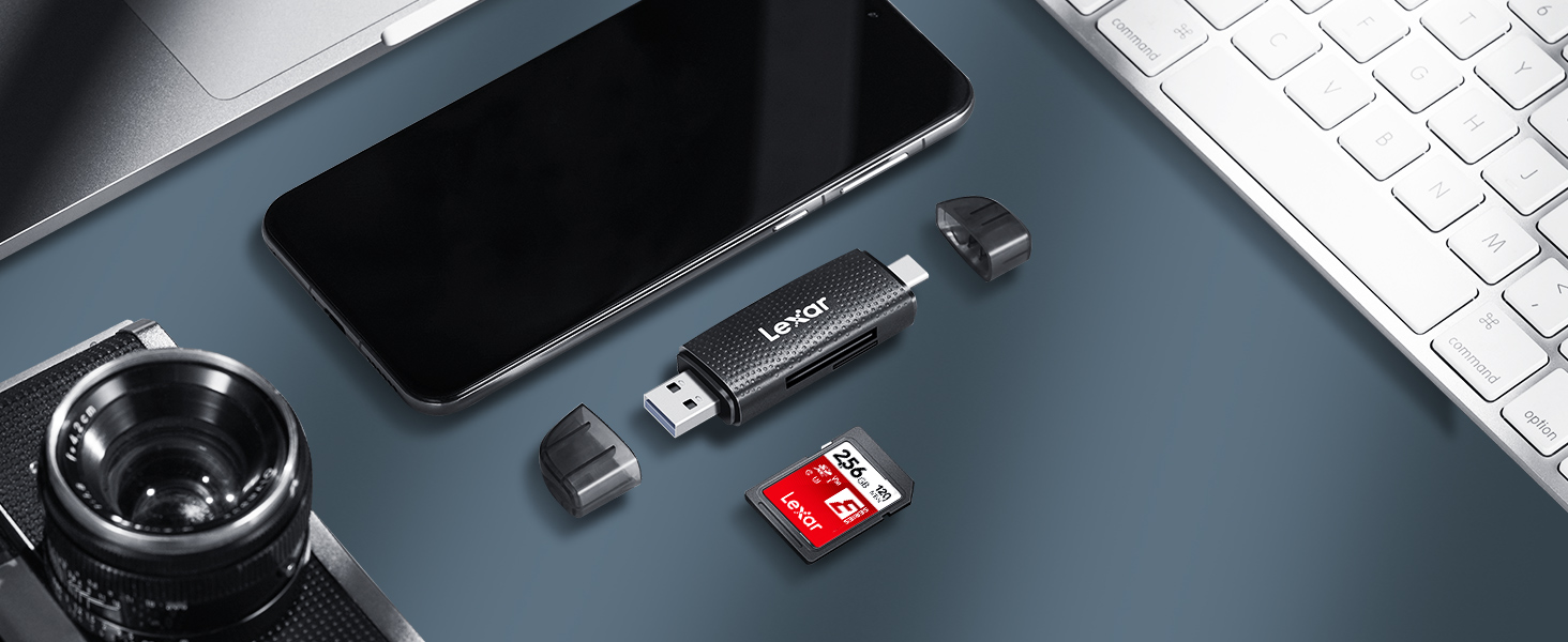 Đầu đọc thẻ nhớ Lexar RW310 Dual-Slot SD/ MicroSD USB 3.2 Type-C và ...