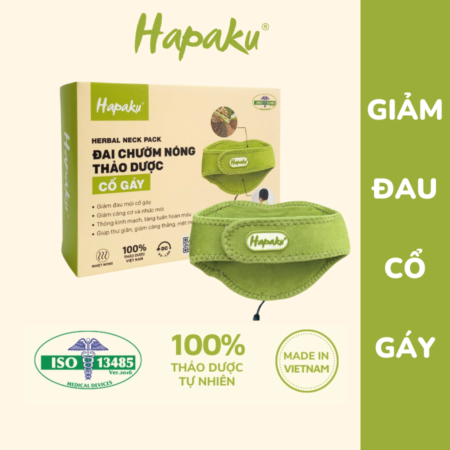 Mô tả Tấm Thảo Dược Thay Thế Cho Đai Chườm Cổ Gáy HAPAKU Làm Nóng Bằng Điện, Giảm Đau Mỏi Cổ Giúp Thư Giãn - 2